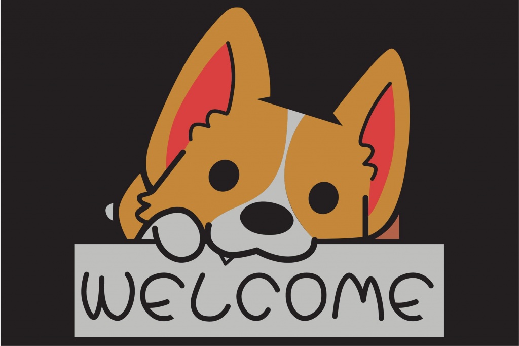 Грязезащита Коврик на ПВХ основе "Welcome"  60х90 см									
